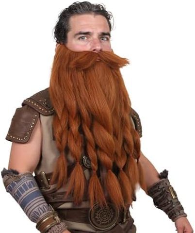 Realistic Novelty Viking Dwarf Pre-Styled Braided Synthetic  view 3