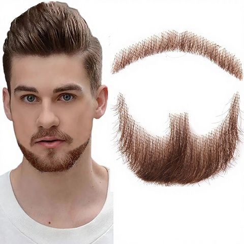 Beard Mustache Costume Facial Hair for Men for Disguise Cosp view 8