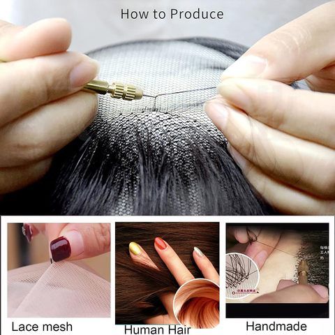 Realistic 100% Human Hair Full Hand Tied Lace Invisible Cap  view 4