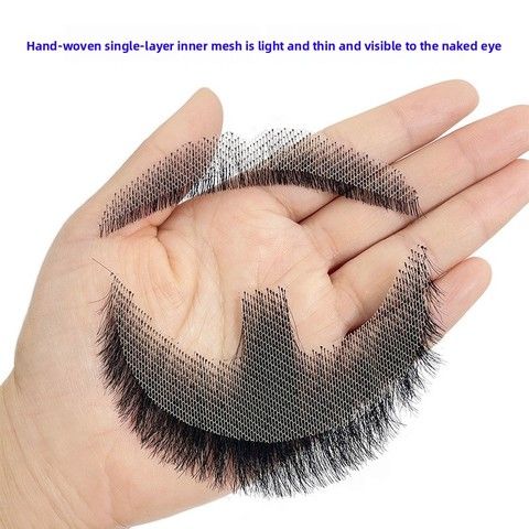 Real Hair Invisible Lifelike Fake Beard & Mustache for M view 4