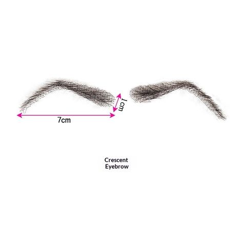 100% Human Hair Stick-on Eyebrows Invisible Lace Base Hand-T view 7